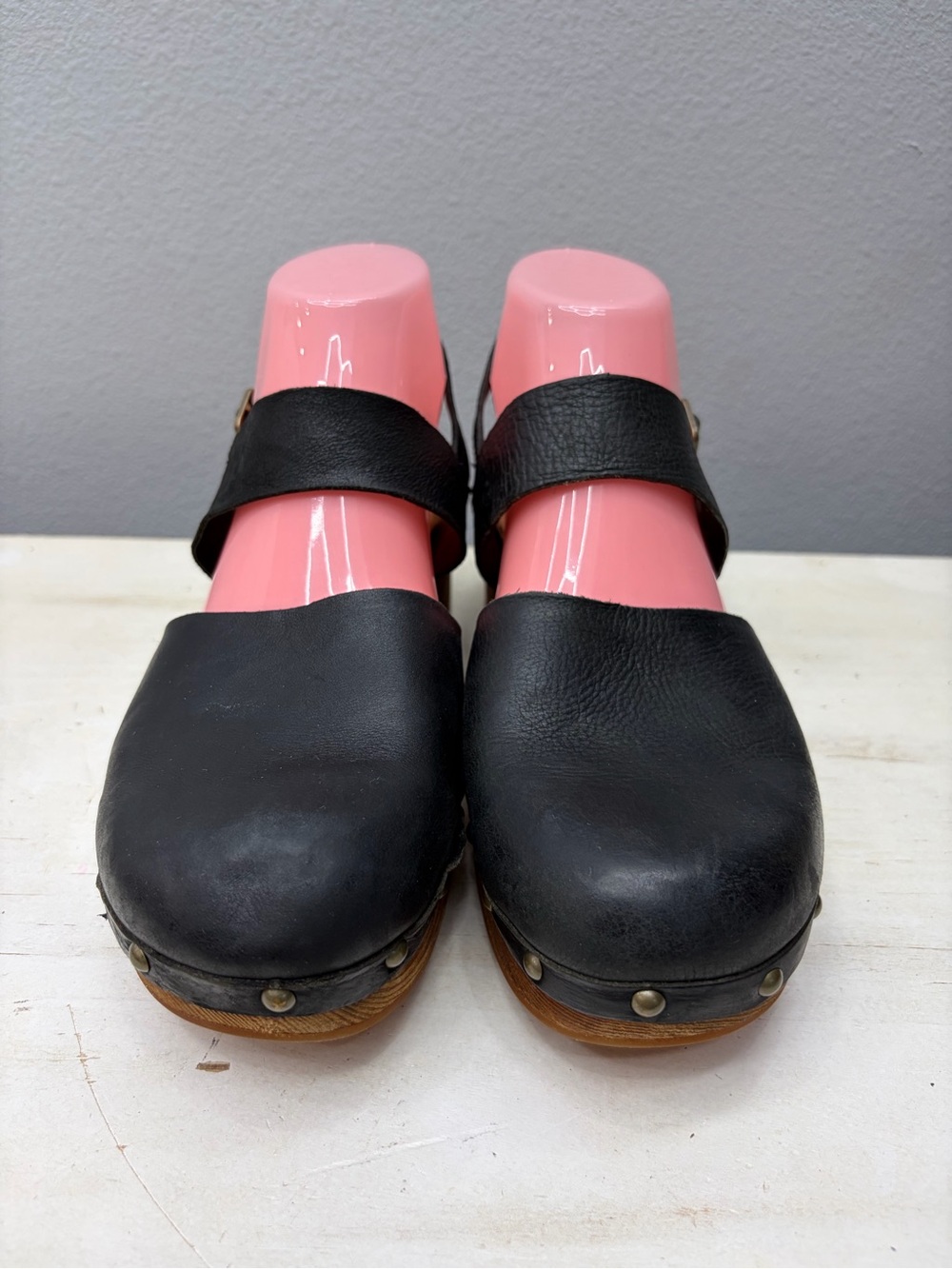 Kork-Ease Black Leather Sayda Clogs Size 8 - Picture 3 of 7